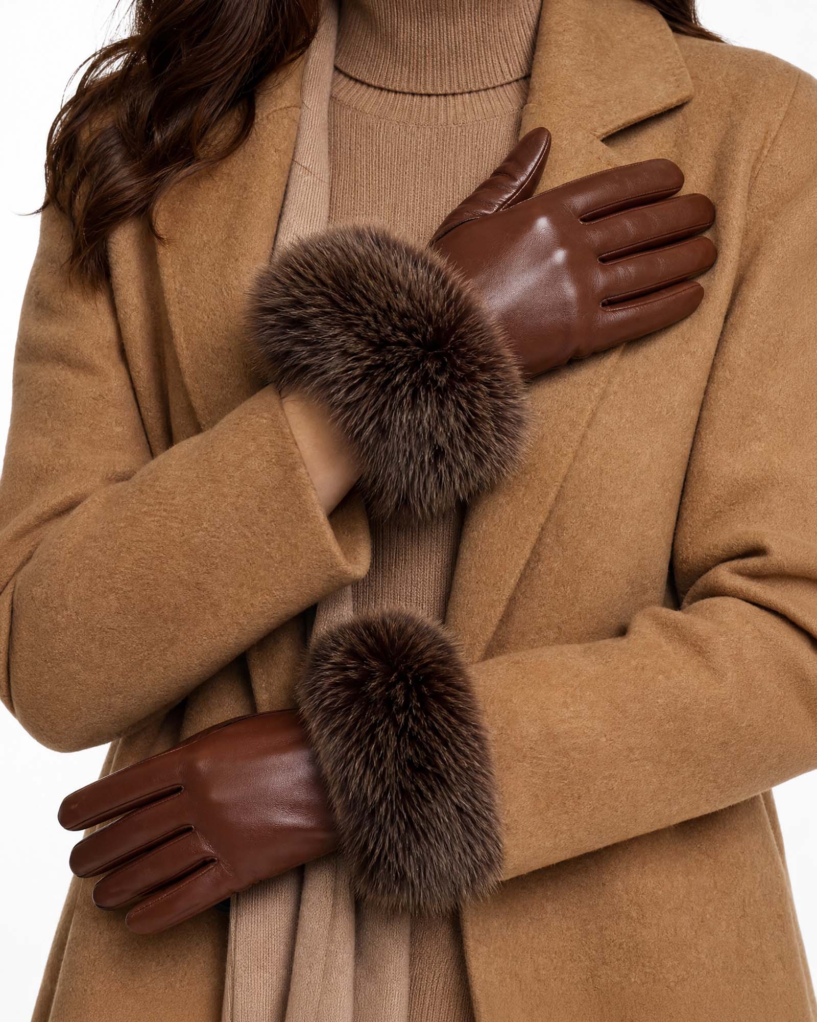 Guantes de mujer forrados en cachemira