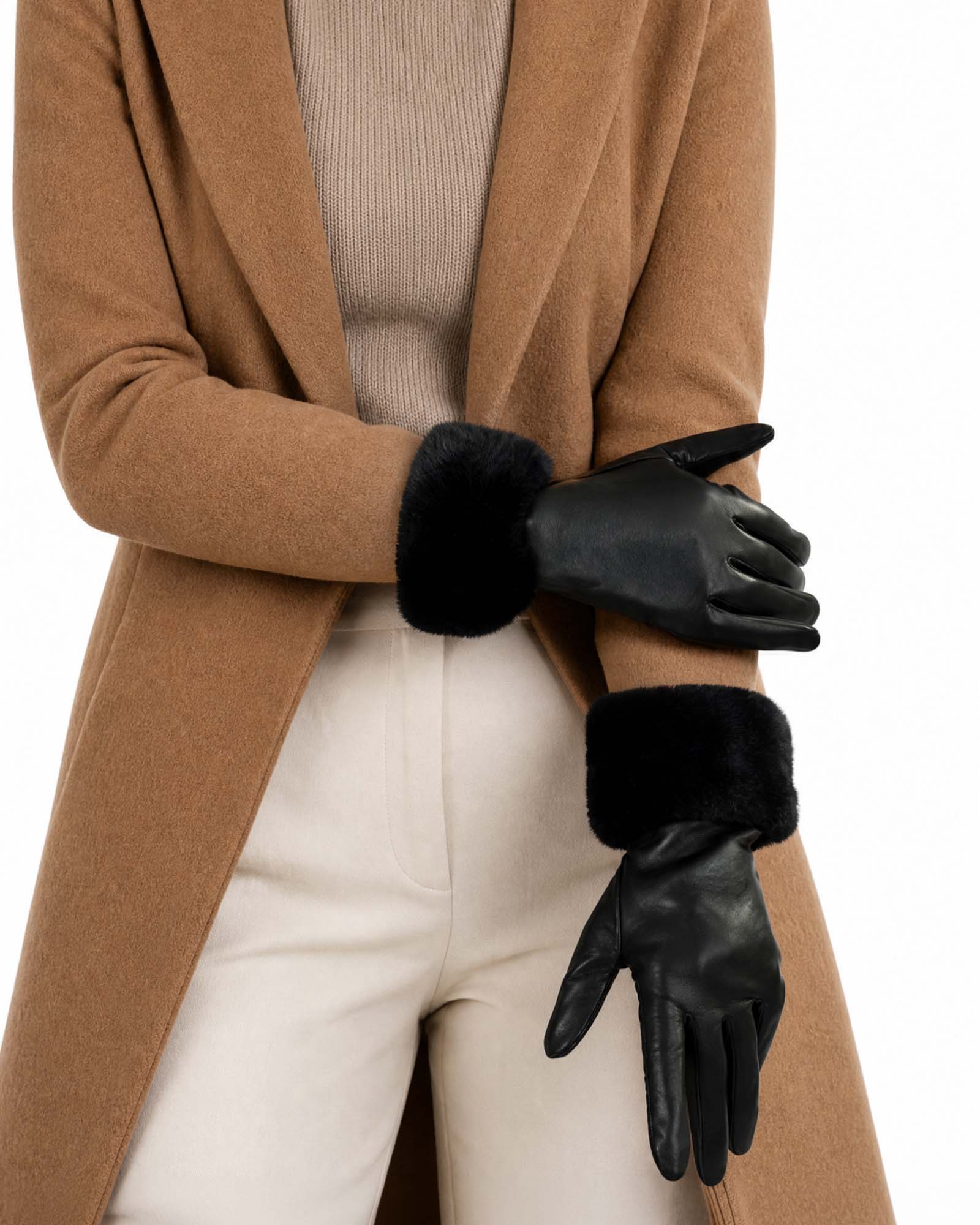 Guantes de mujer forrados en cachemira