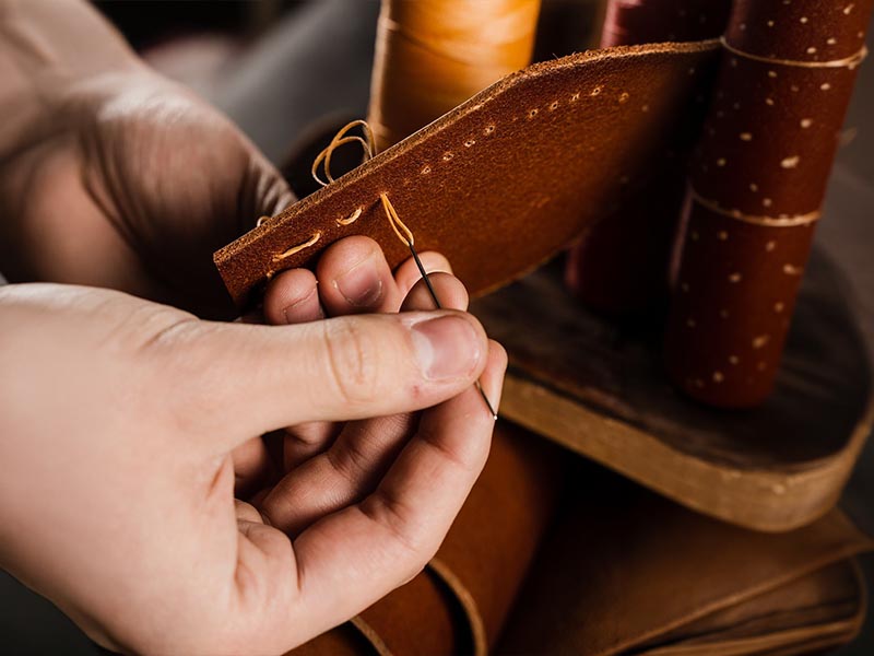 Hand with Leather