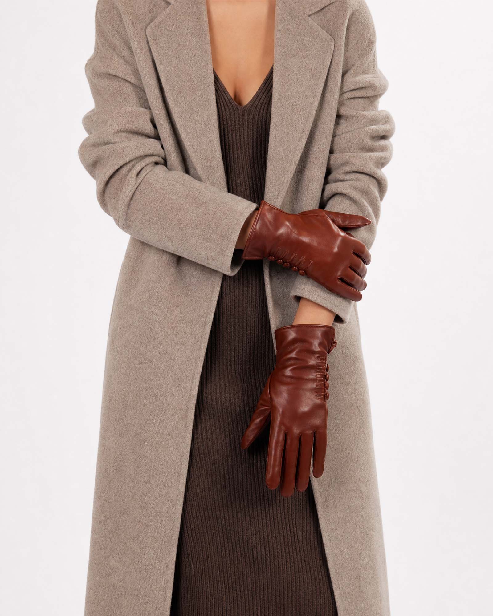 Guantes de mujer forrados en cachemira