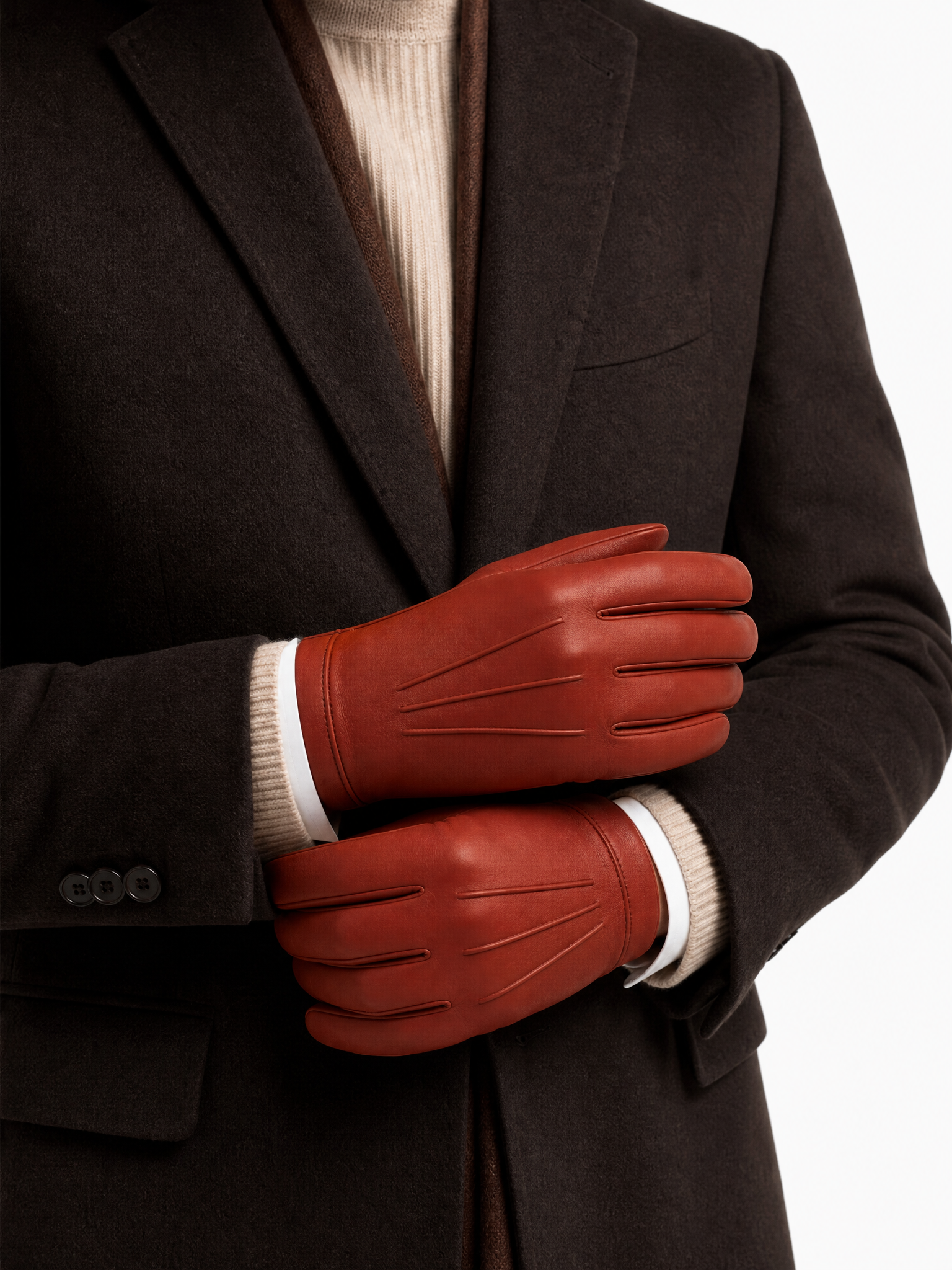 Gants homme doublés cachemire