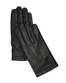 Men's Black Italian Leather Cashemere Lined Gloves | Misuri