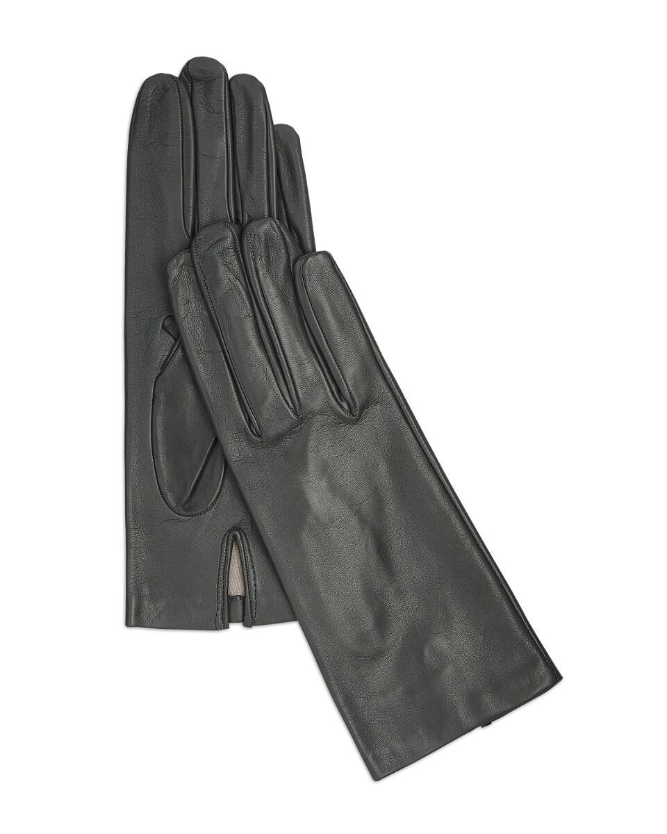 Men's Classic Leather Cashmere Lined Gloves - Dark Blue